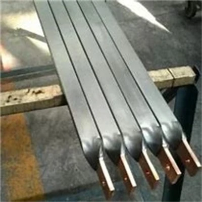 Barra de coure revestida de ti per a electroquímics
